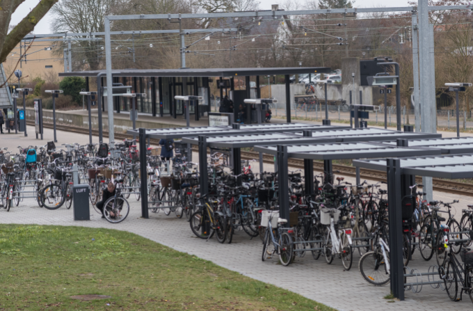Cykelparkering ved Birkerød Station