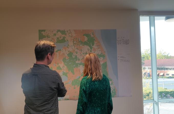 Biodiversitetsworkshop, kort over natur vi holder mest og mindst af