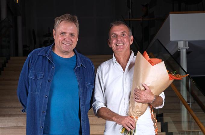 Hans Henrik Goth sammen med formand for Kultur- og Fritidsudvalget Knud Skadborg