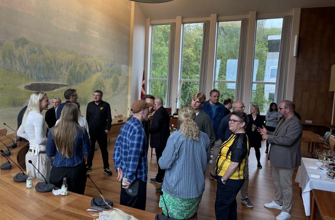Hædring af Skjold Birkerød på Rådhuset