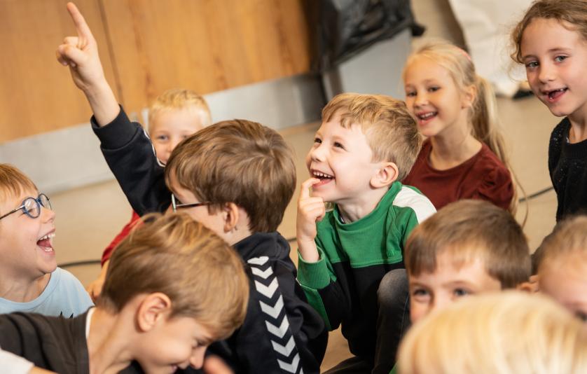 Glade børn på Skovlyskolen